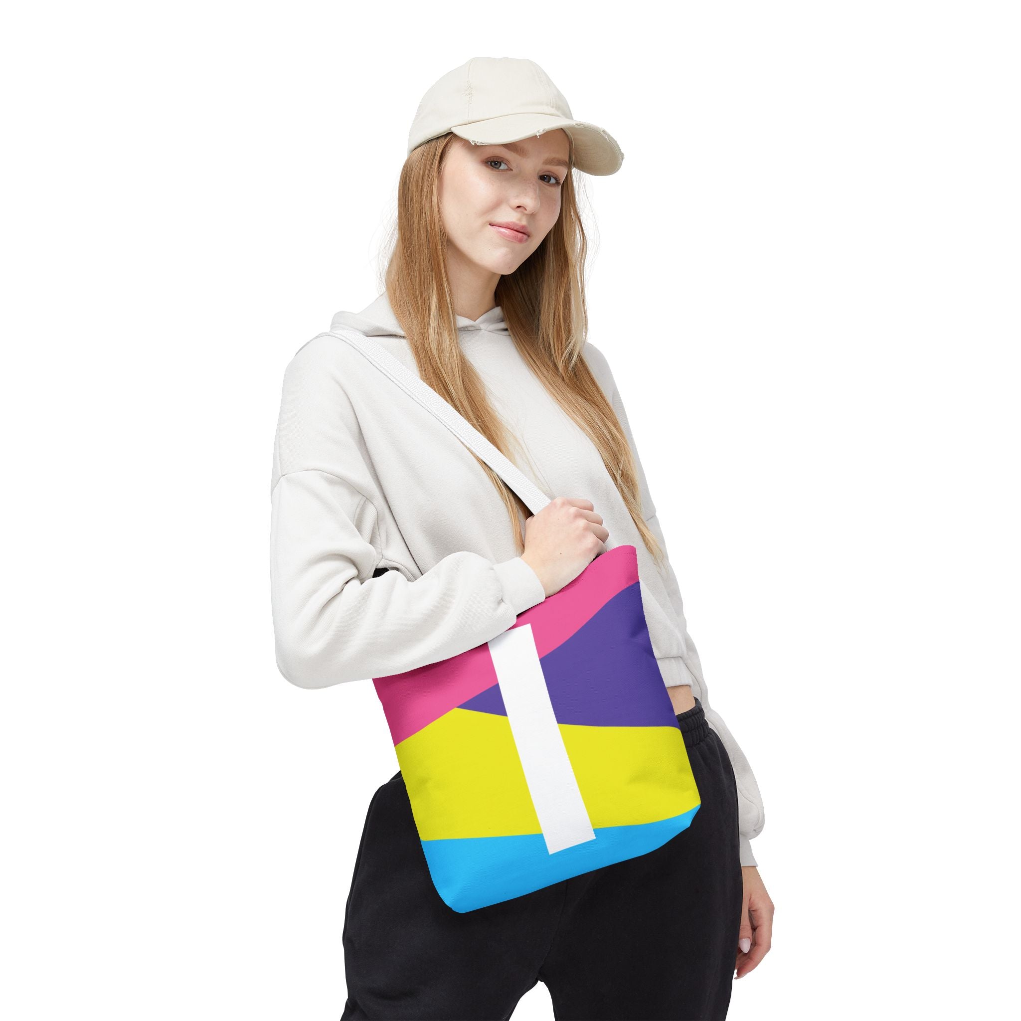 Monogram 'I' Colorblock Tote Bag — Personalized Initial I Shoulder Tote