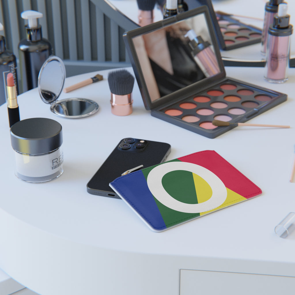 Initial O Mini Clutch — Colorblock Monogram Wristlet Wallet