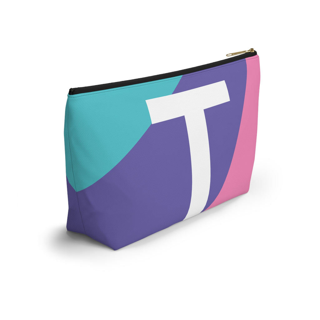 Colorblock Accessory Pouch — Monogram T T-Bottom Cosmetic Bag