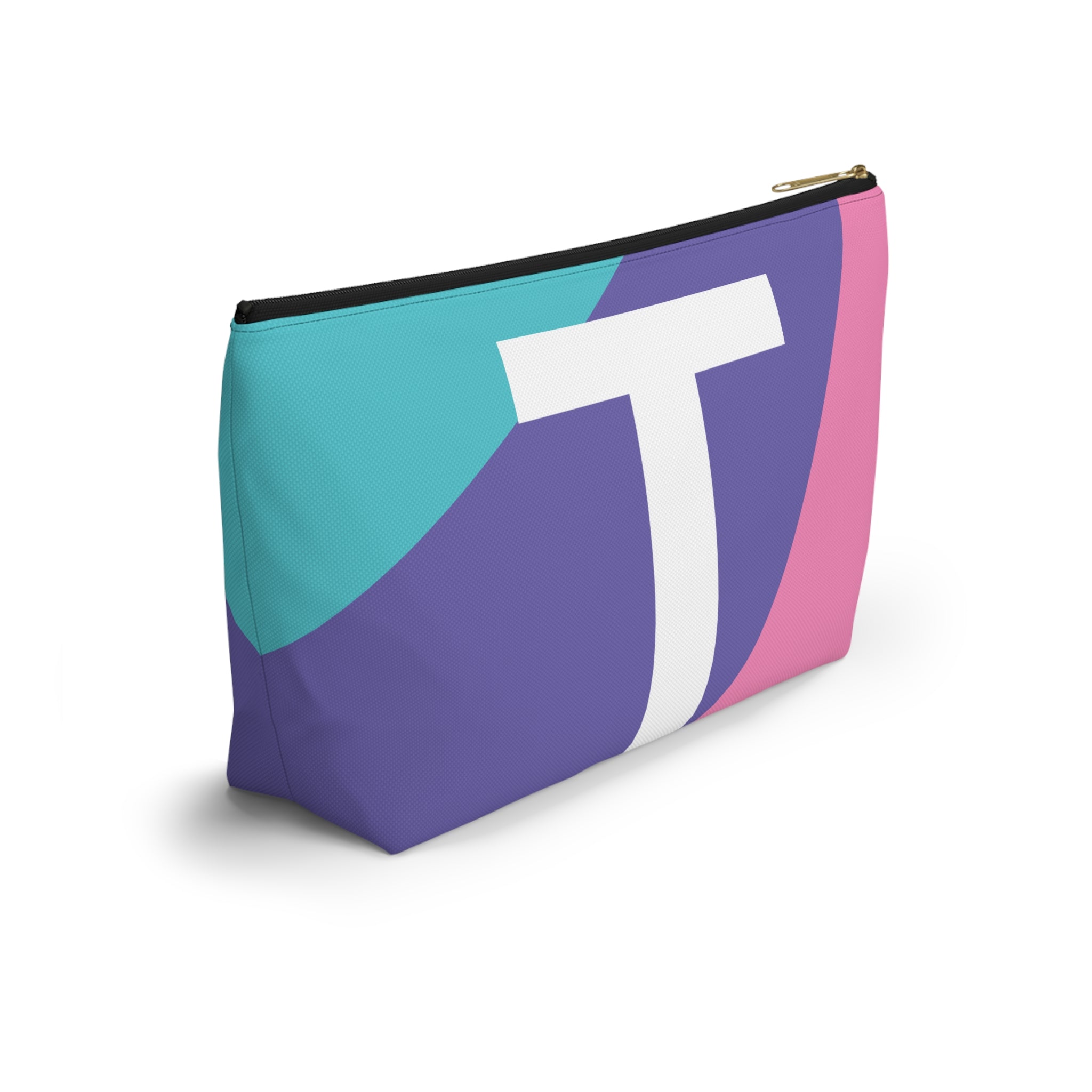 Colorblock Accessory Pouch — Monogram T T-Bottom Cosmetic Bag