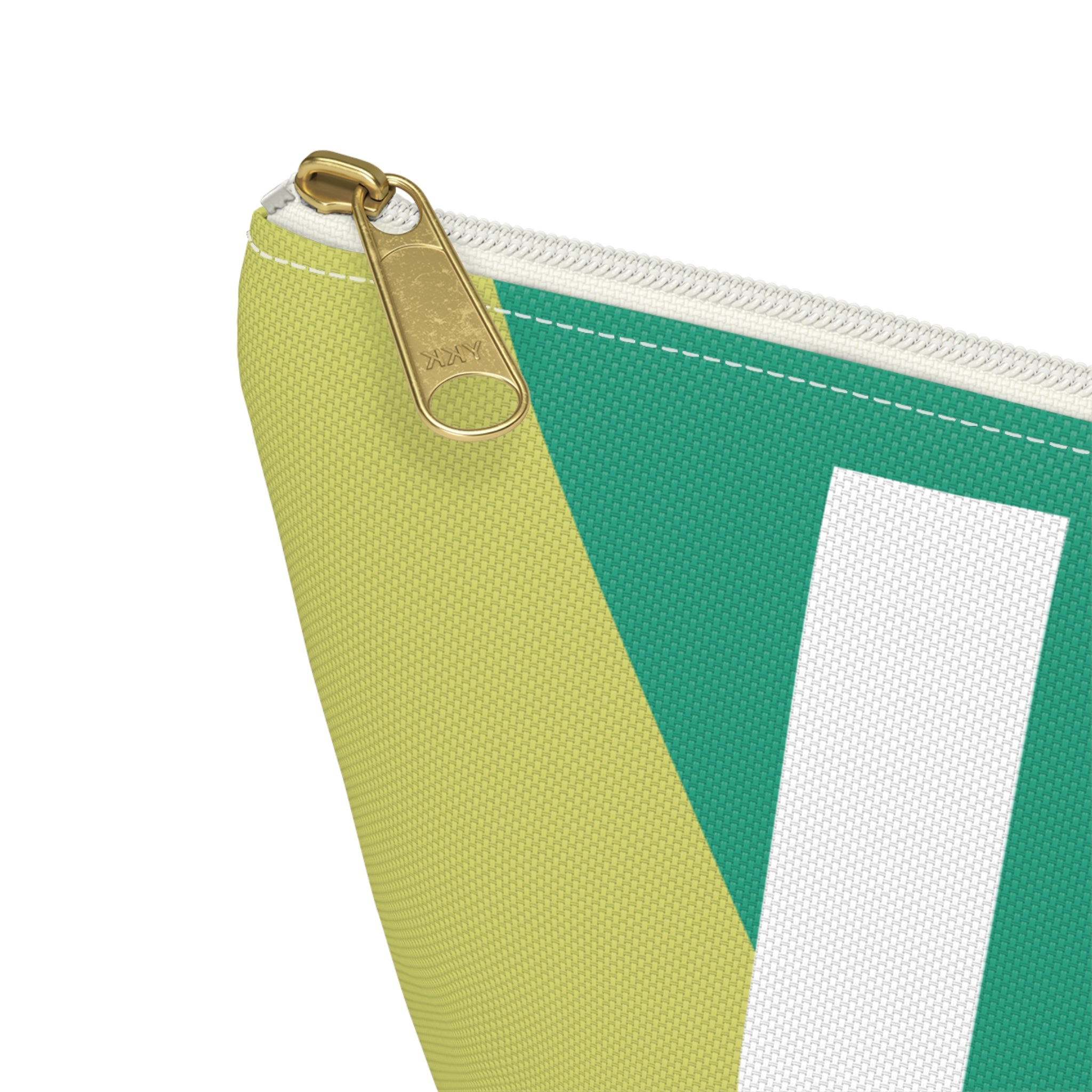 Initials Colorblock Accessory Pouch — Monogram U T-Bottom Cosmetic Bag