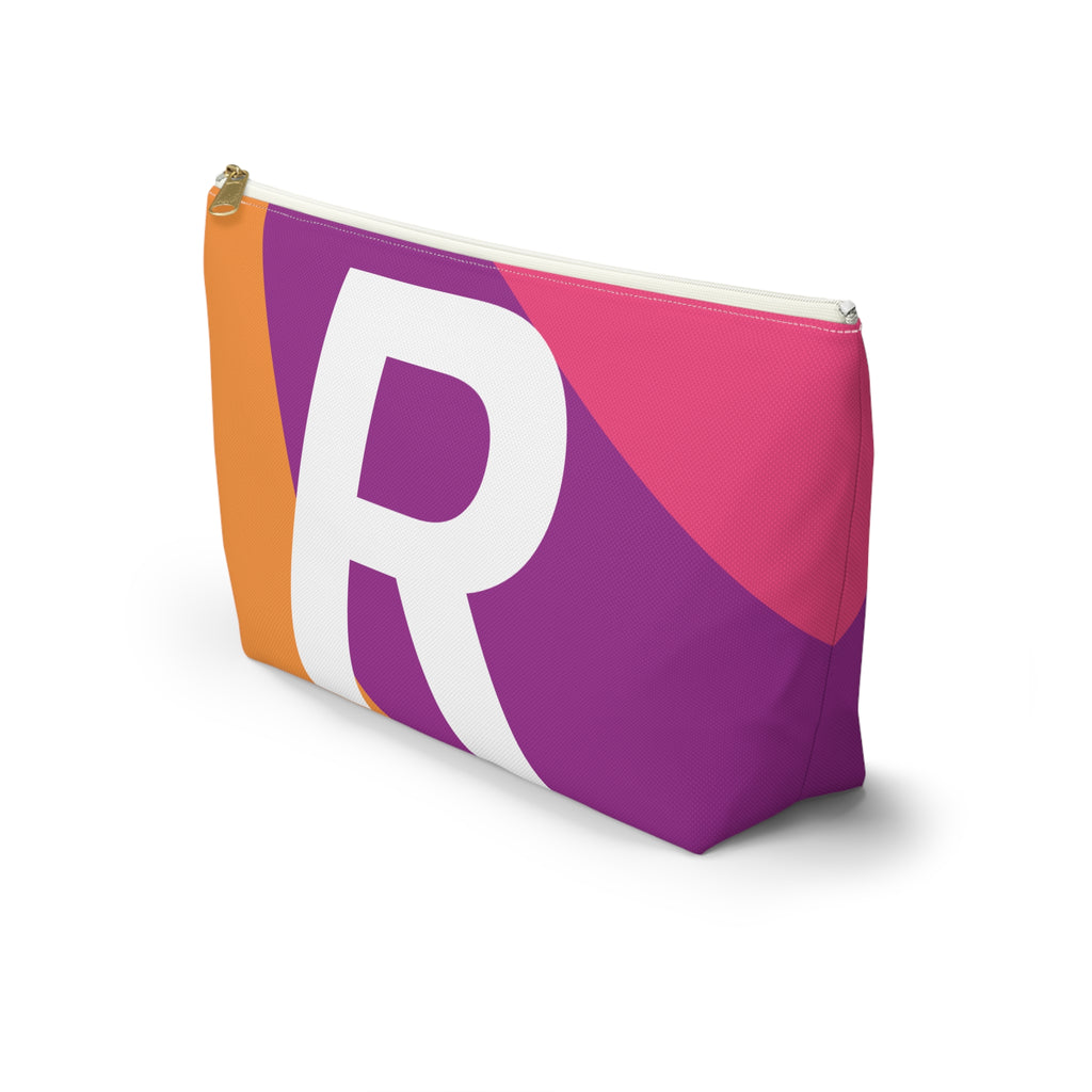 Colorblock Accessory Pouch — Monogram R T-Bottom Cosmetic Bag
