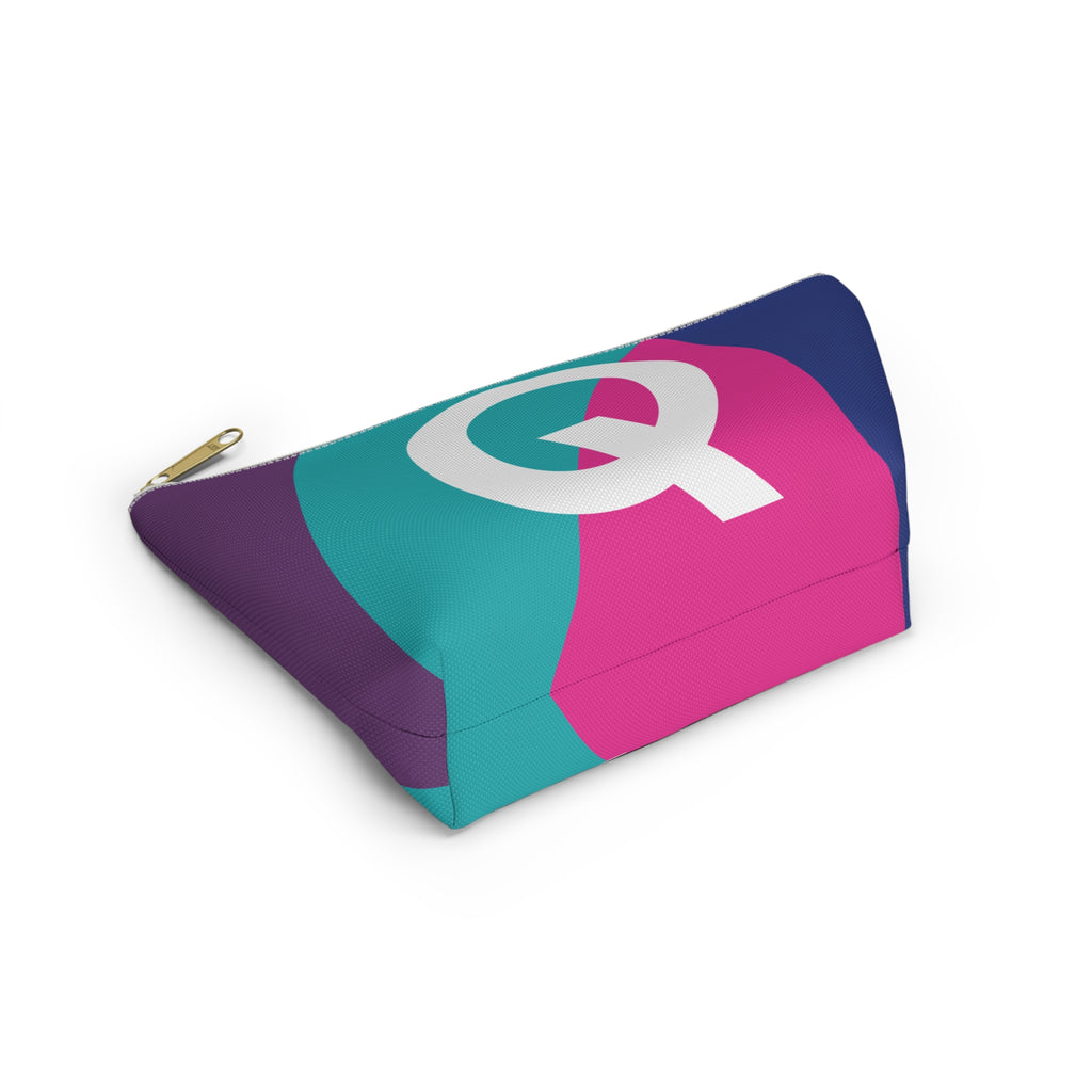 Colorblock Accessory Pouch — Monogram Q T-Bottom Cosmetic Bag