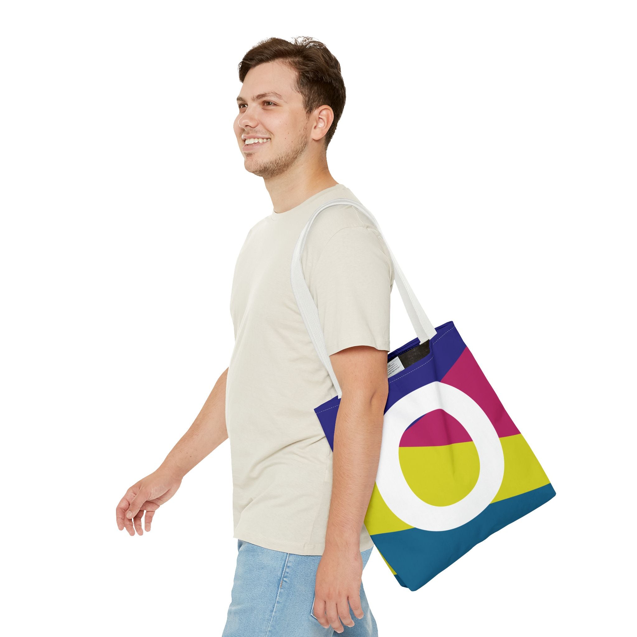 Monogram 'O' Colorblock Tote Bag — Personalized Initial O Shoulder Tote