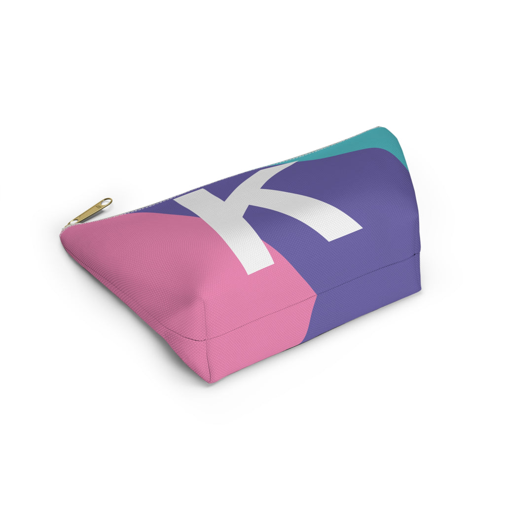 Colorblock Accessory Pouch — Monogram K T-Bottom Cosmetic Bag