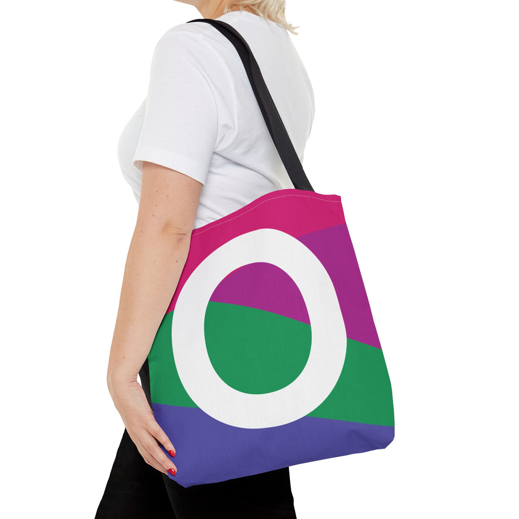 Monogram 'O' Colorblock Tote Bag — Personalized Initial O Shoulder Tote