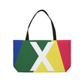 Personalized 'X' Colorblock Tote Bag — Monogram Weekender Tote