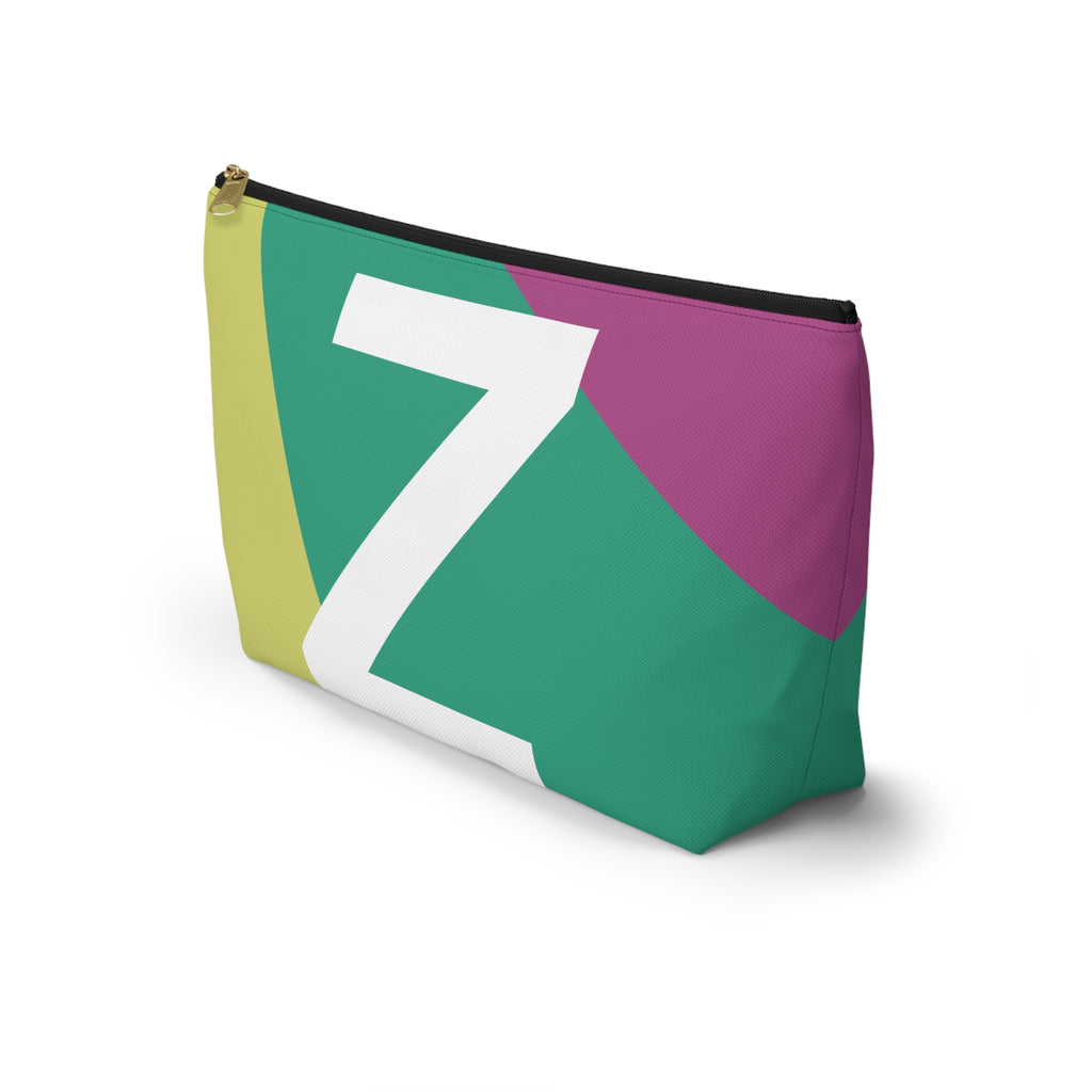 Initials Colorblock Accessory Pouch — Monogram Z T-Bottom Cosmetic Bag