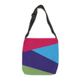 Colorblock Geometric Tote Bag — Adjustable Strap, Bright Abstract Pattern