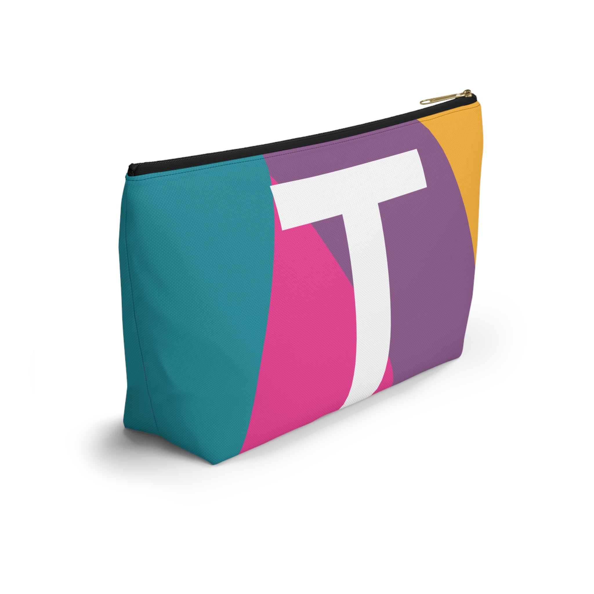 Colorblock Accessory Pouch — Monogram T T-Bottom Cosmetic Bag