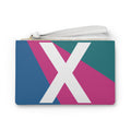 Monogram 'X' Colorblock Clutch Bag — Bold Geometric Wristlet for Everyday & Gifts