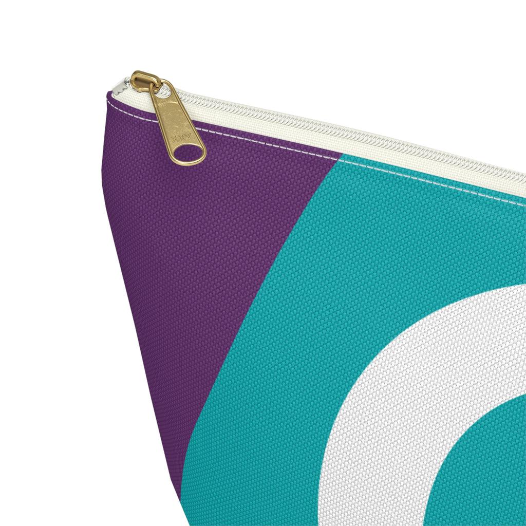 Initials Colorblock Accessory Pouch — Monogram C T-Bottom Cosmetic Bag