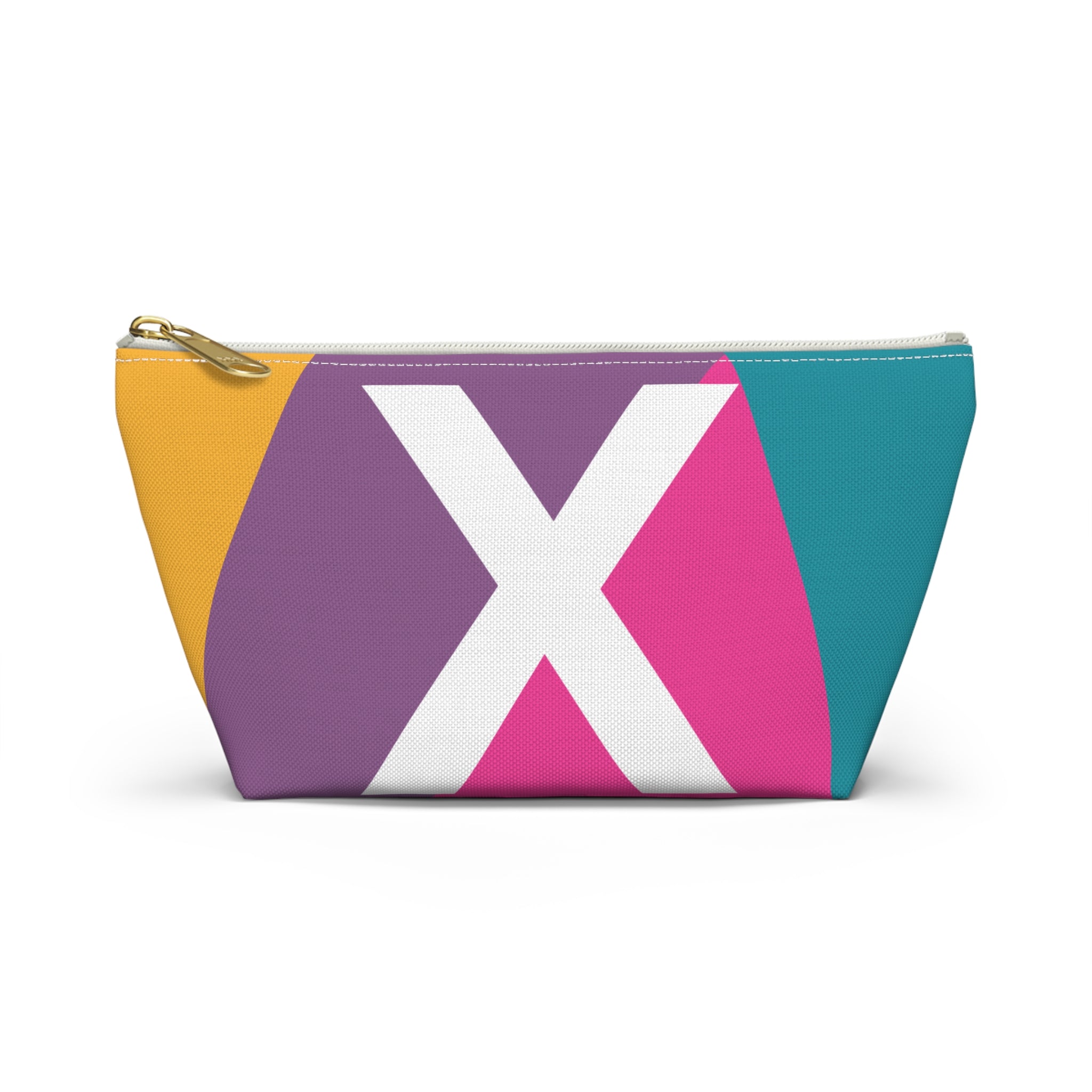Initials Colorblock Accessory Pouch — Monogram X T-Bottom Cosmetic Bag