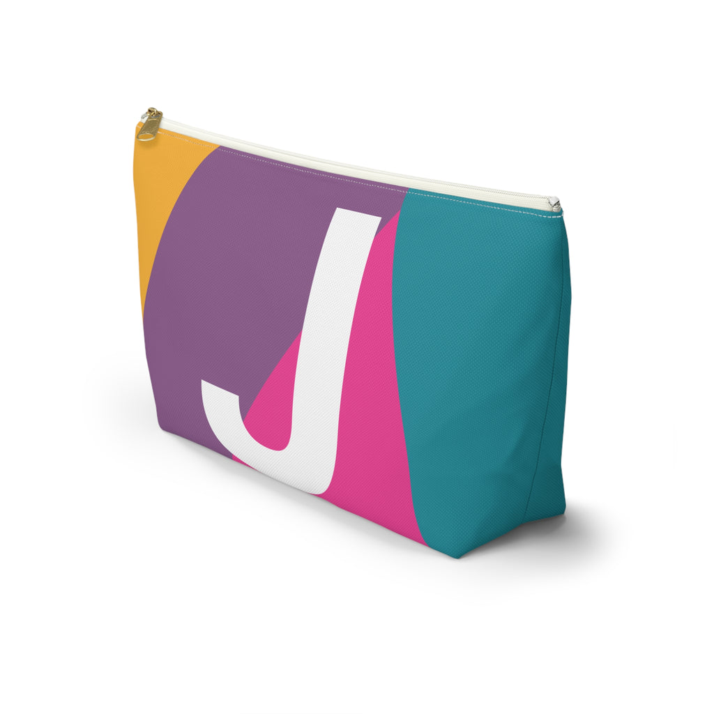 Colorblock Accessory Pouch — Monogram J T-Bottom Cosmetic Bag