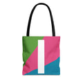 Monogram 'I' Colorblock Tote Bag — Personalized Initial I Shoulder Tote