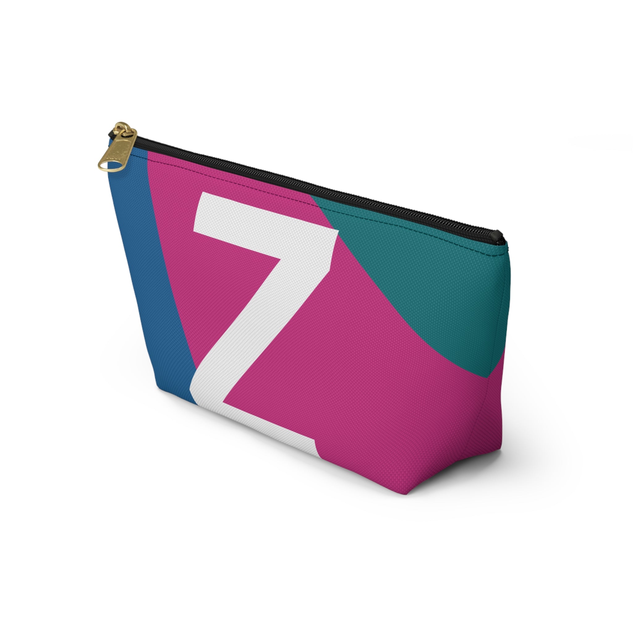 Initials Colorblock Accessory Pouch — Monogram Z T-Bottom Cosmetic Bag