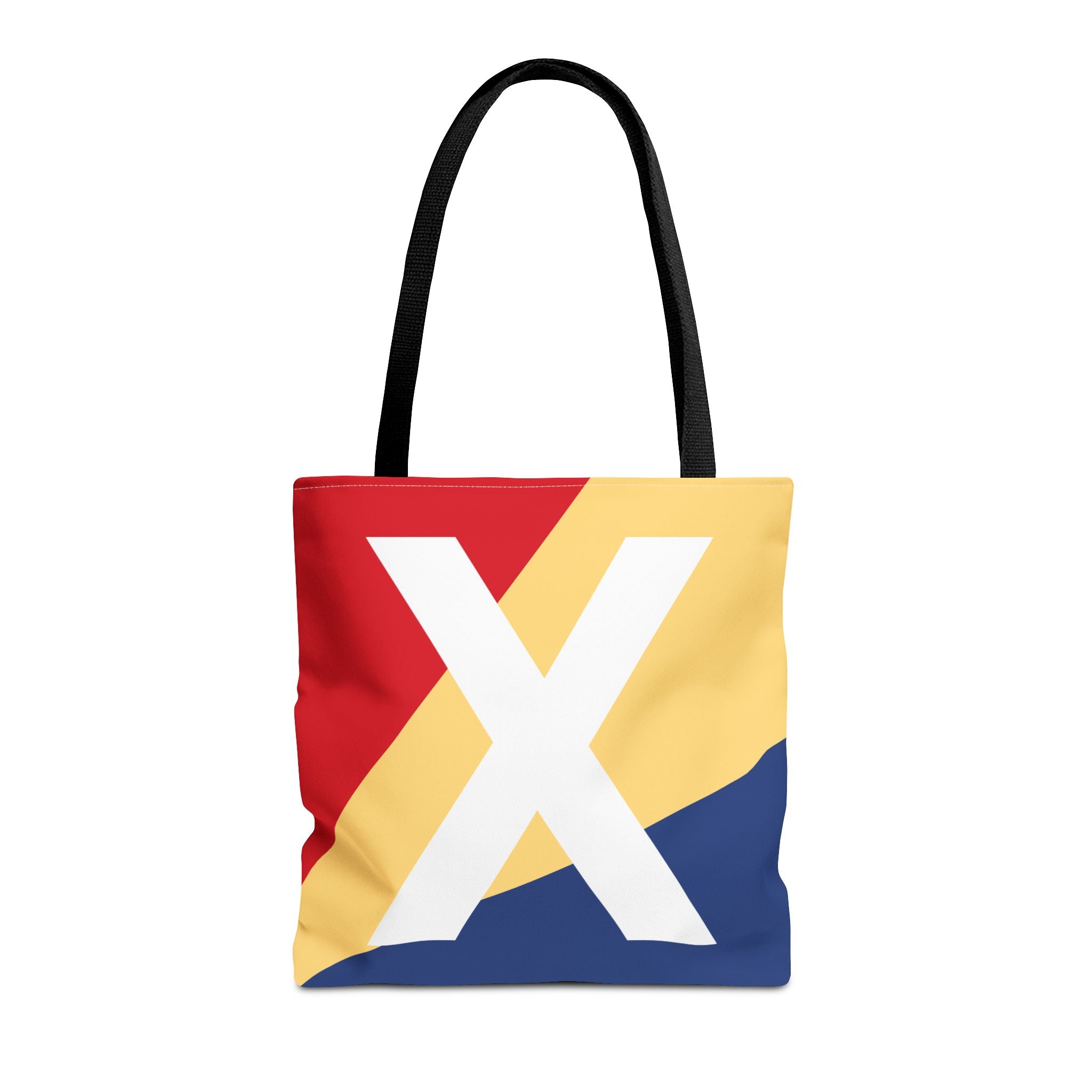 Monogram 'X' Colorblock Tote Bag — Personalized Initial X Shoulder Tote