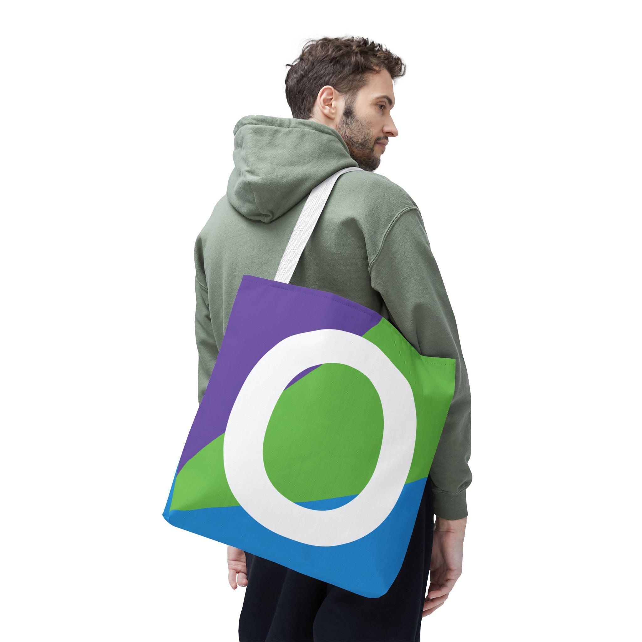 Monogram 'O' Colorblock Tote Bag — Personalized Initial O Shoulder Tote