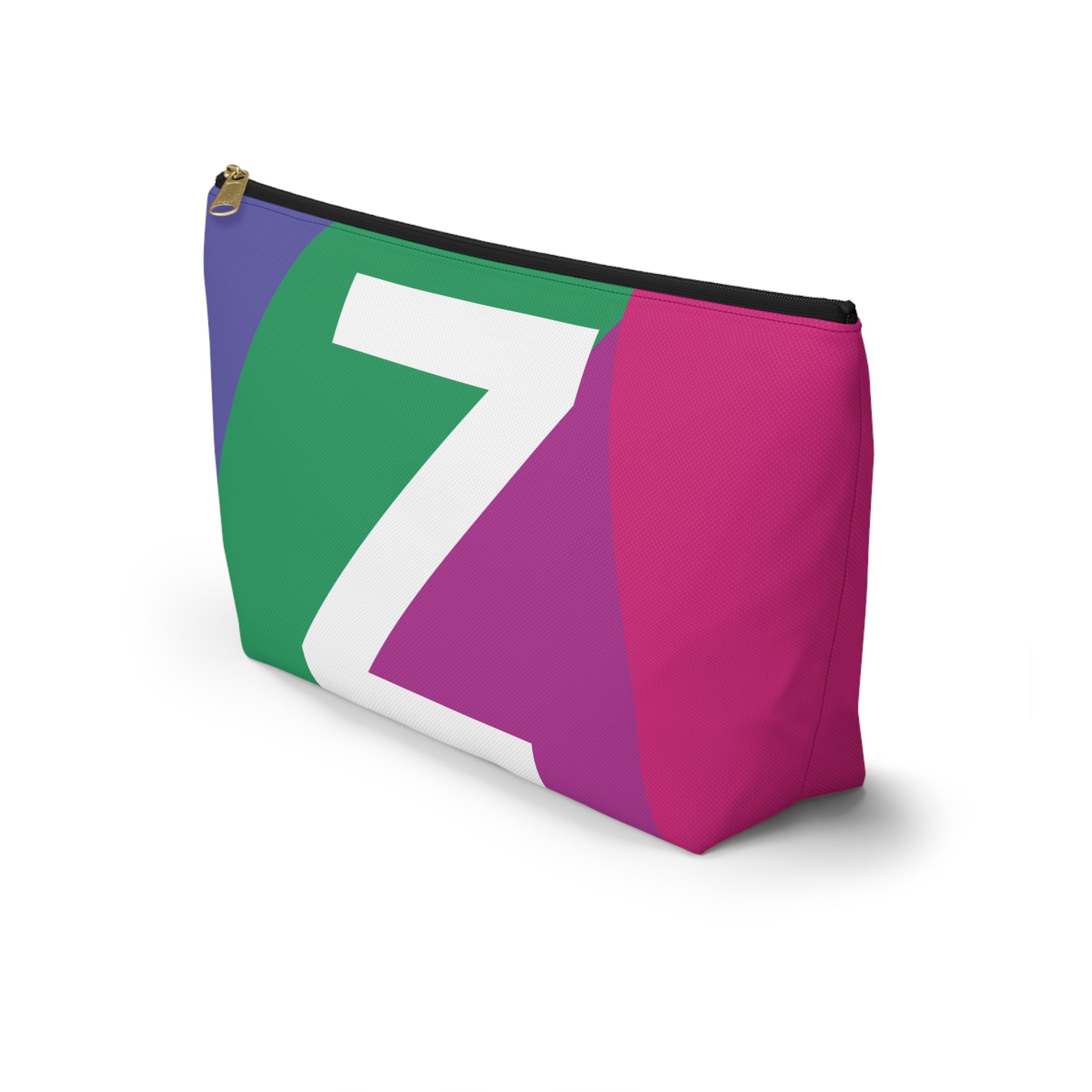 Initials Colorblock Accessory Pouch — Monogram Z T-Bottom Cosmetic Bag