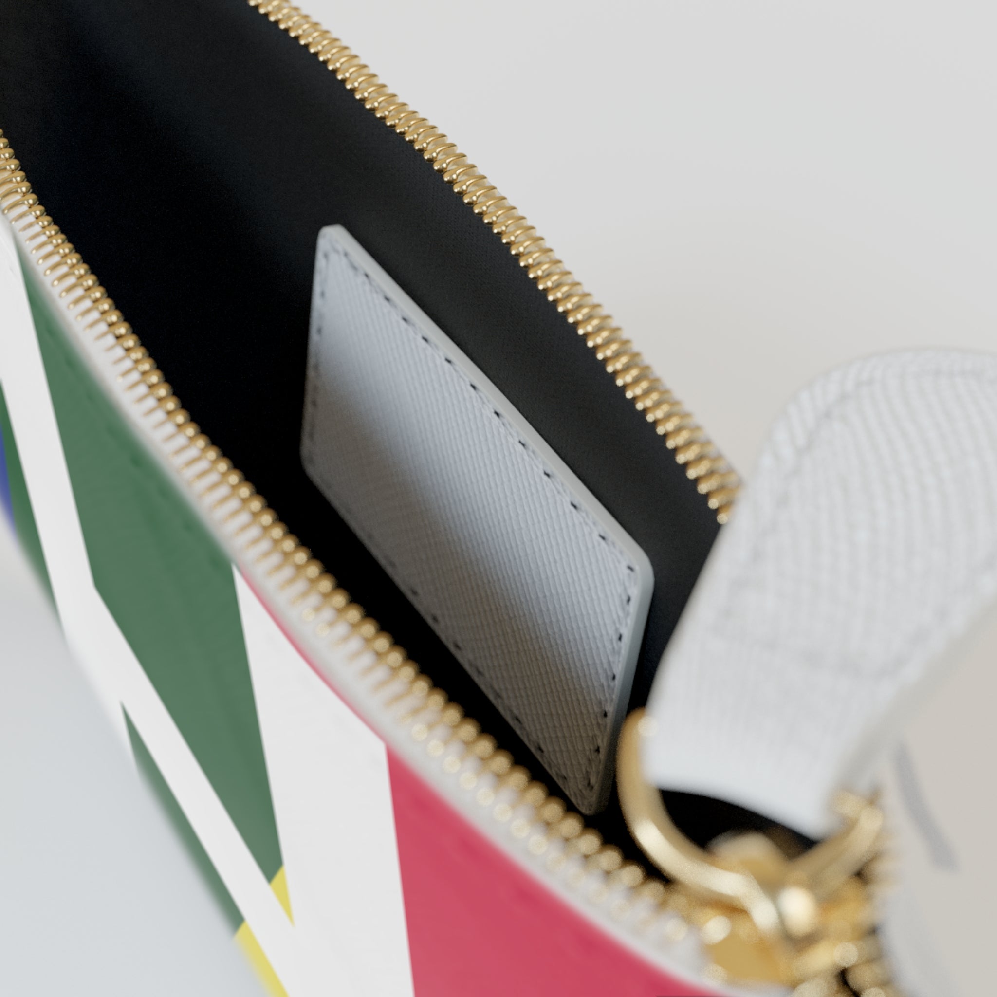 Initial H Mini Clutch — Colorblock Monogram Wristlet Wallet