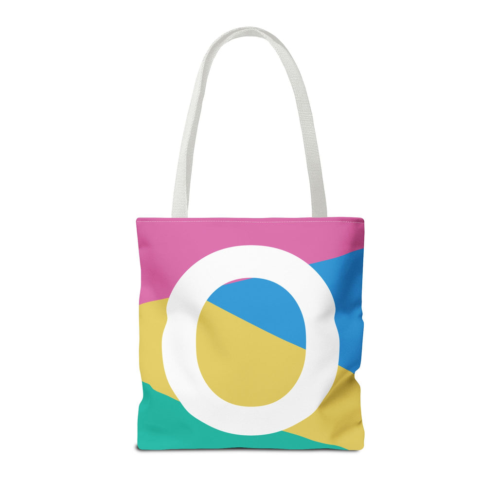 Monogram 'O' Colorblock Tote Bag — Personalized Initial O Shoulder Tote