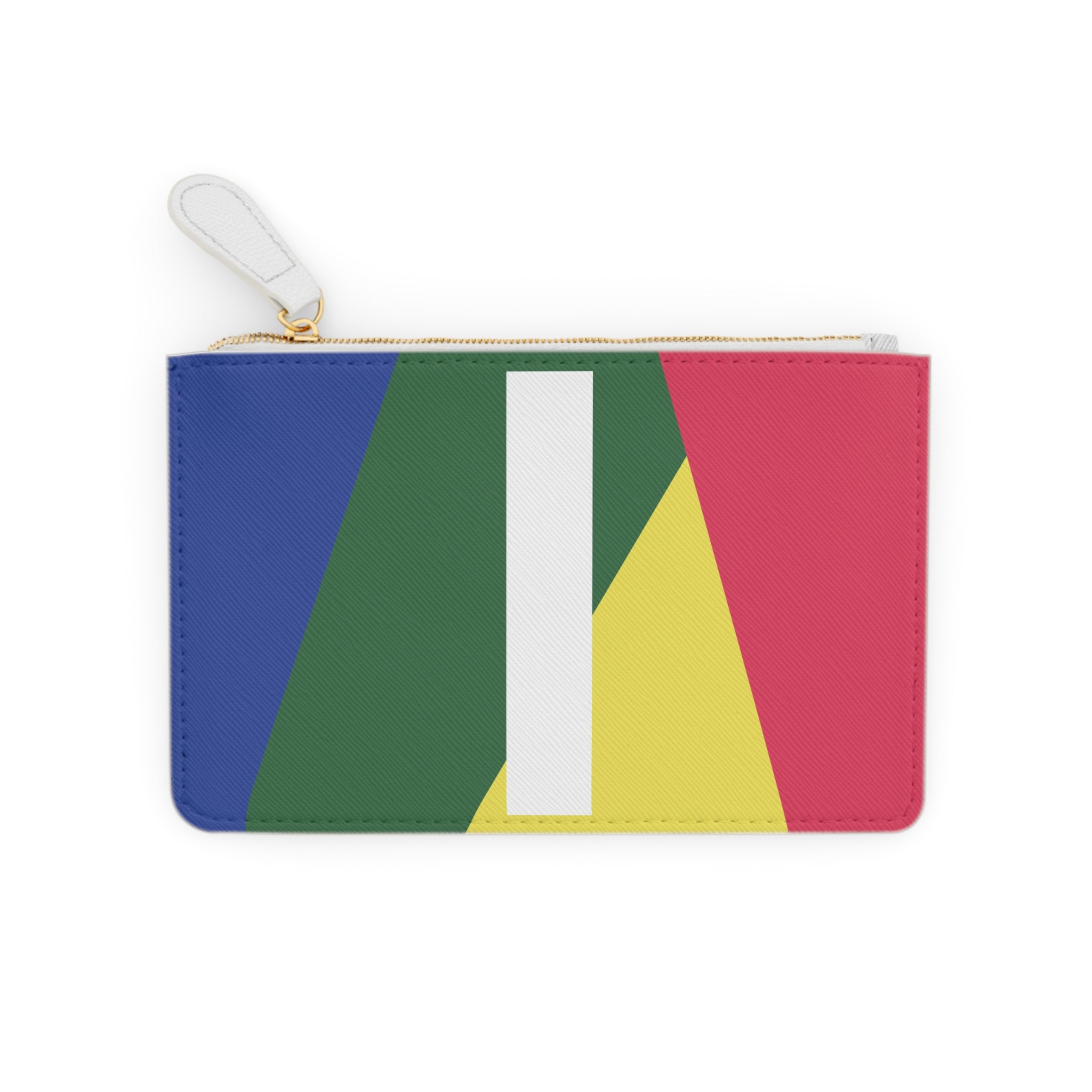 Initial I Mini Clutch — Colorblock Monogram Wristlet Wallet