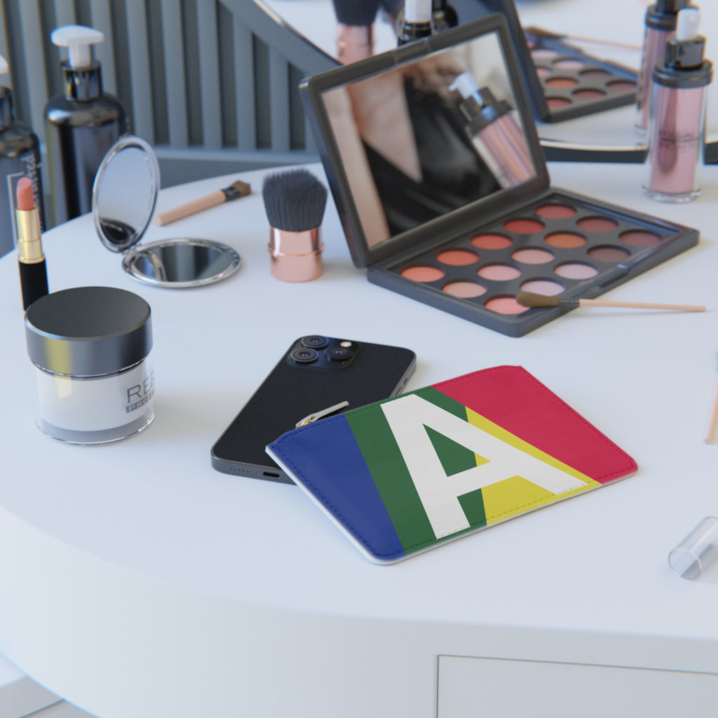 Initial A Mini Clutch — Colorblock Monogram Wristlet Wallet