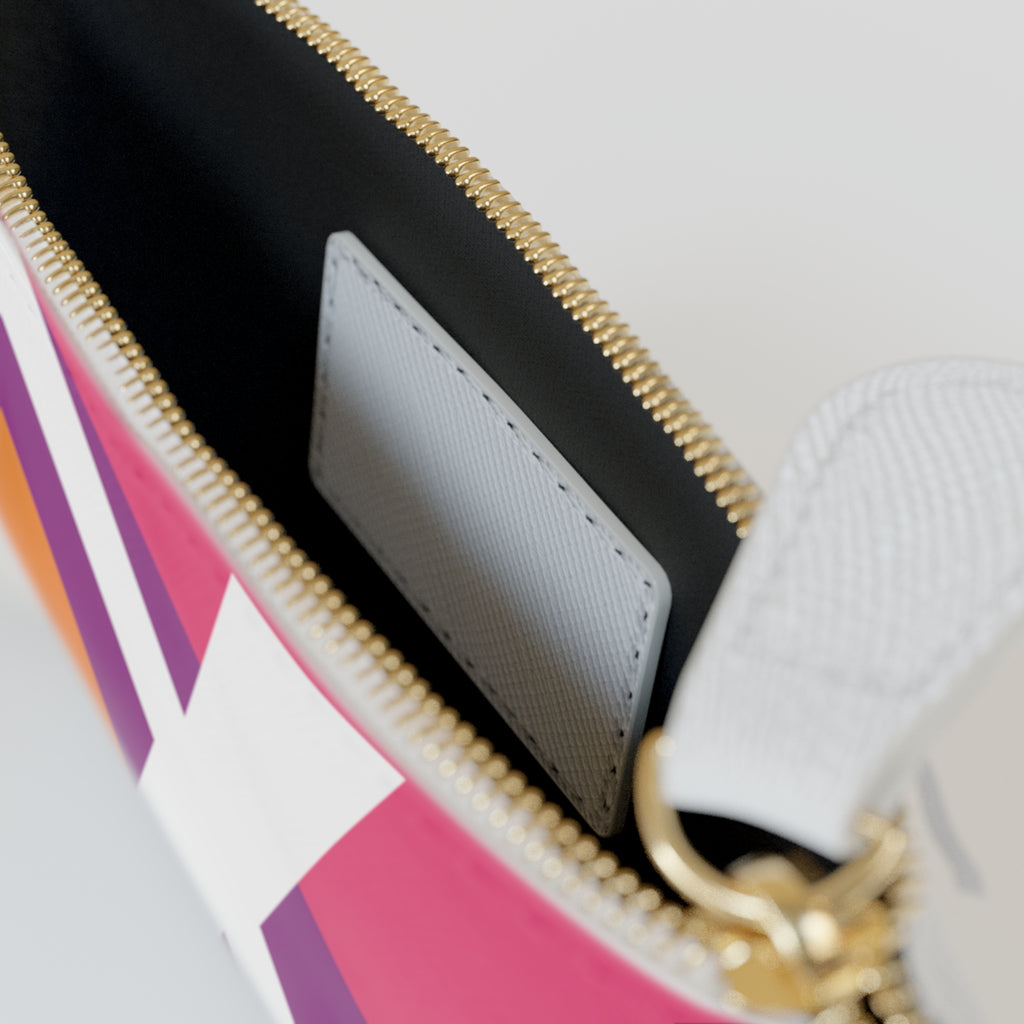 Initial X Mini Clutch — Colorblock Monogram Wristlet Wallet