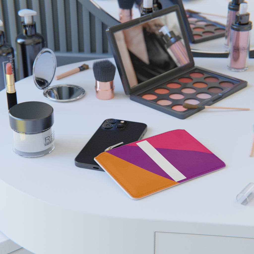 Initial I Mini Clutch — Colorblock Monogram Wristlet Wallet
