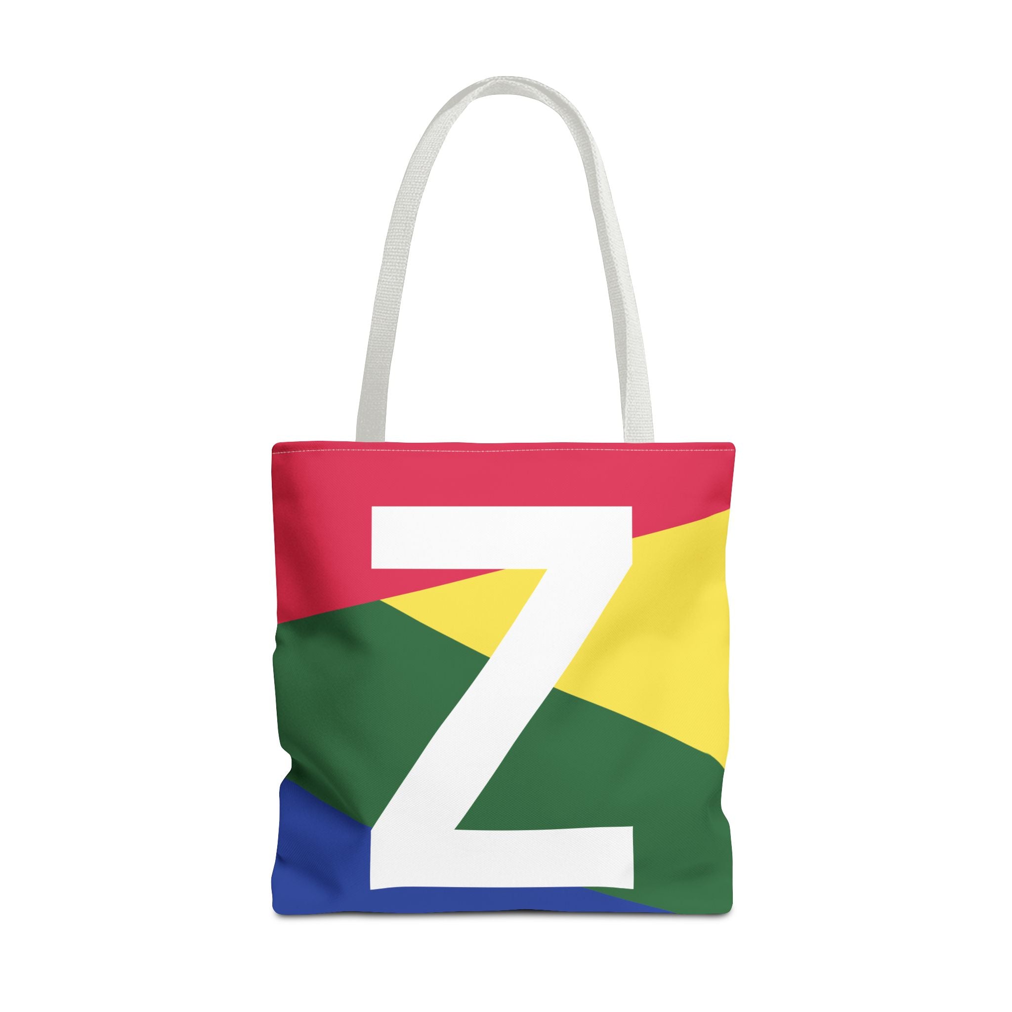 Monogram 'Z' Colorblock Tote Bag — Personalized Initial Z Shoulder Tote