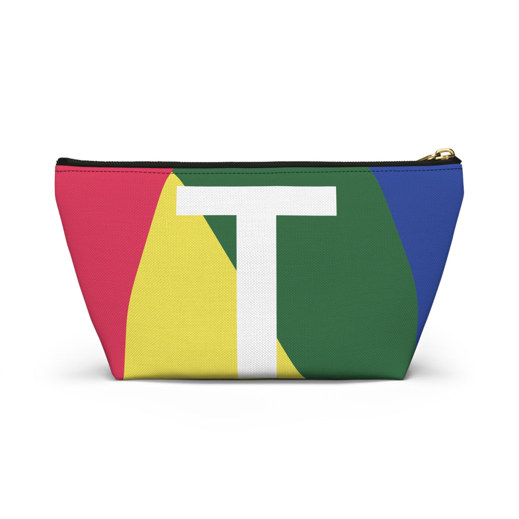 Colorblock Accessory Pouch — Monogram T T-Bottom Cosmetic Bag