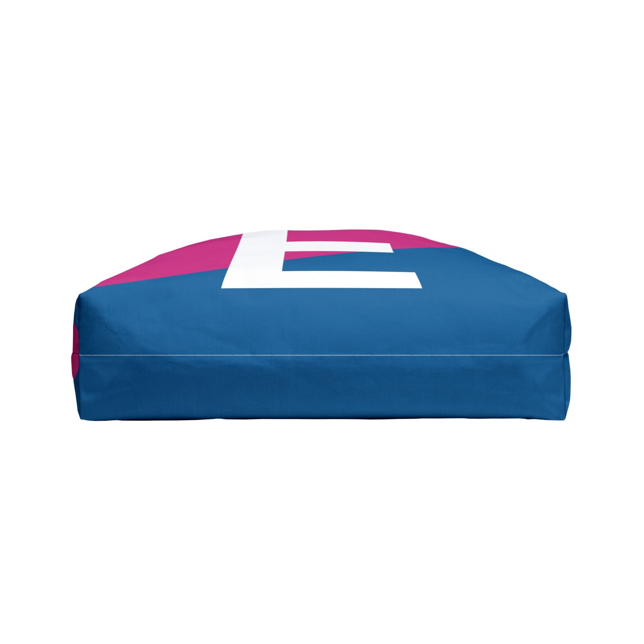 Personalized 'E' Colorblock Tote Bag — Monogram Weekender Tote