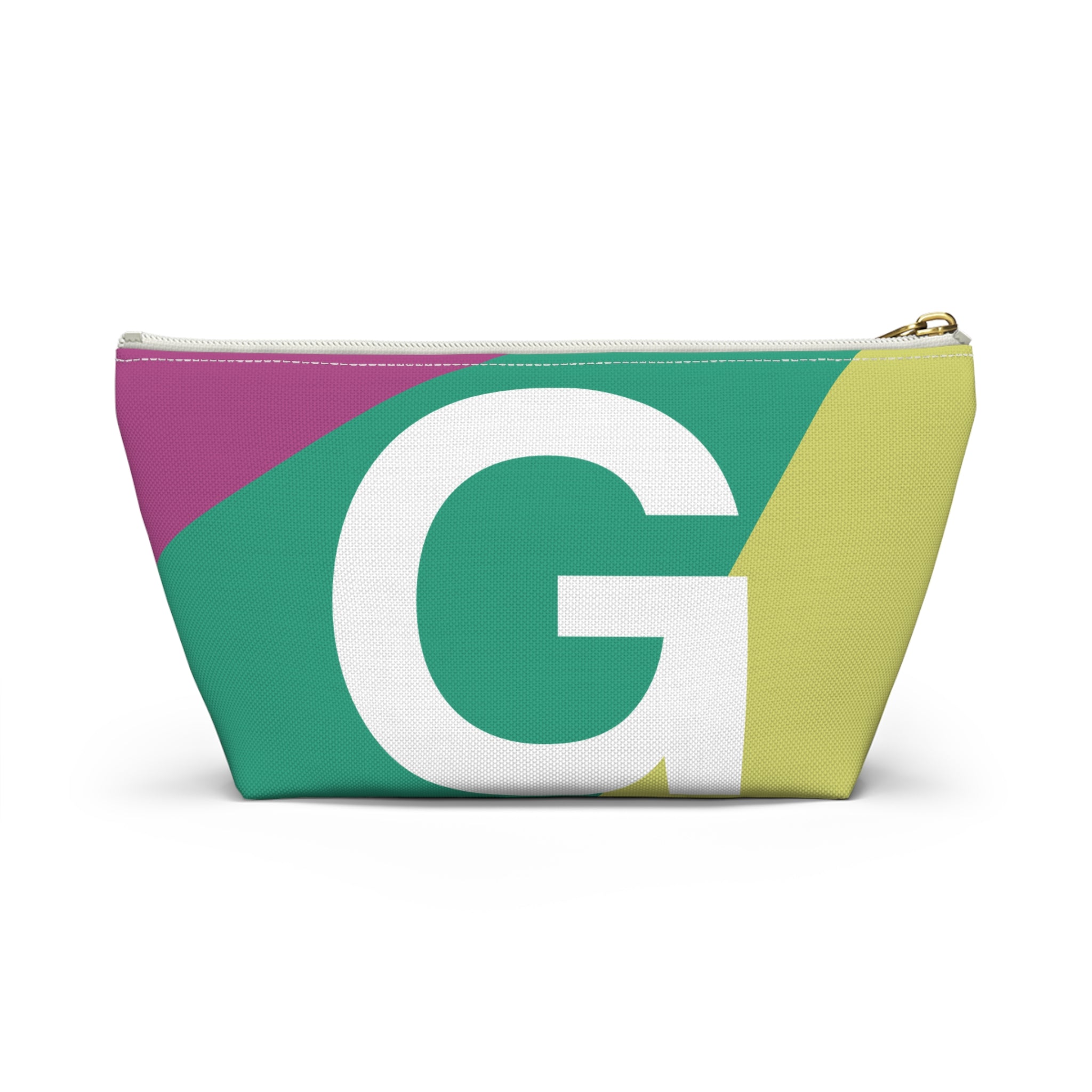 Initials Colorblock Accessory Pouch — Monogram G T-Bottom Cosmetic Bag