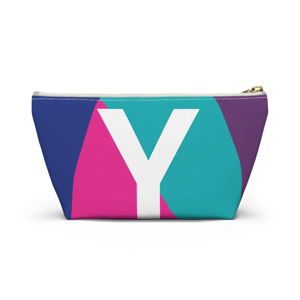 Colorblock Accessory Pouch — Monogram Y T-Bottom Cosmetic Bag