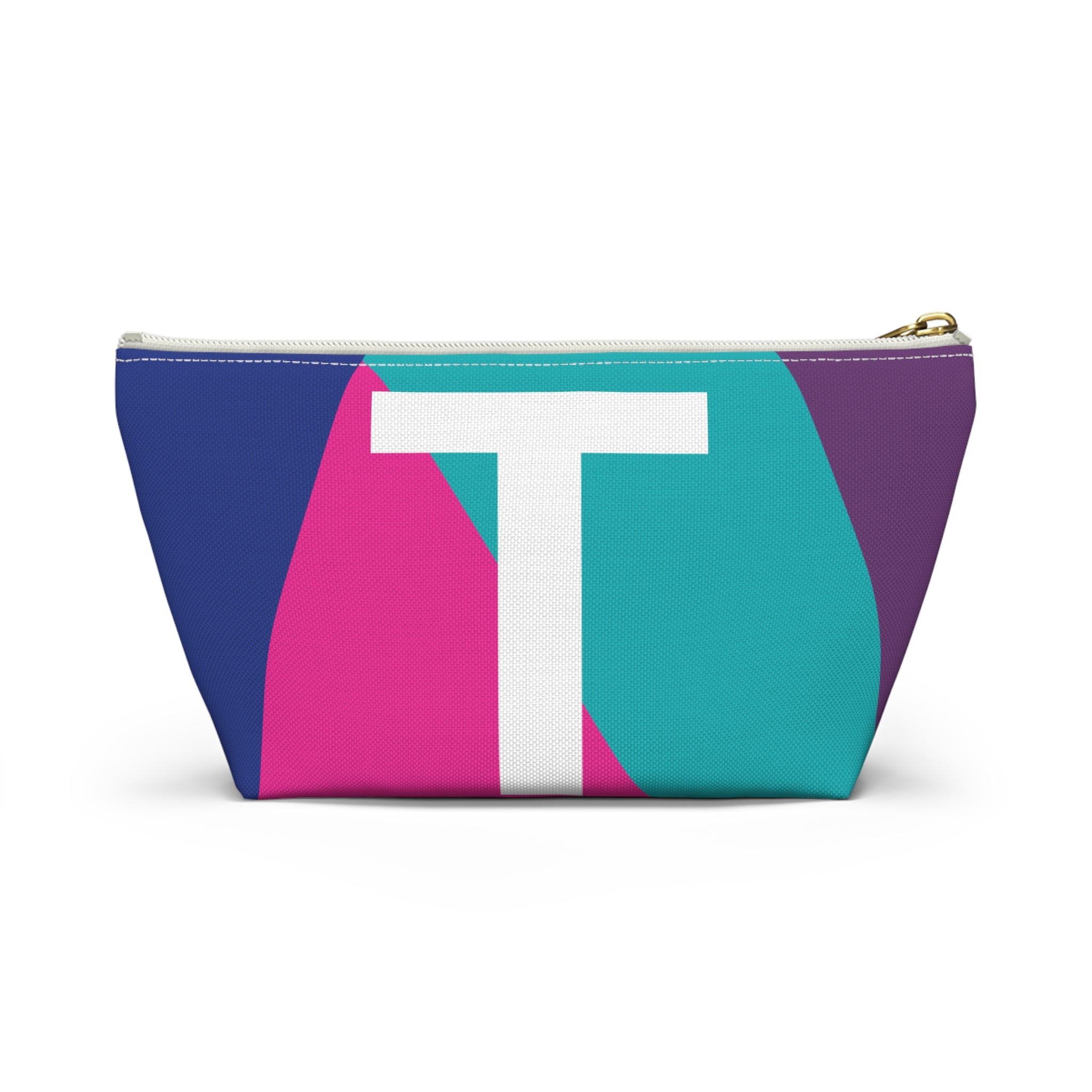 Colorblock Accessory Pouch — Monogram T T-Bottom Cosmetic Bag