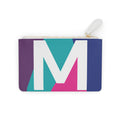 Initial M Mini Clutch — Colorblock Monogram Wristlet Wallet