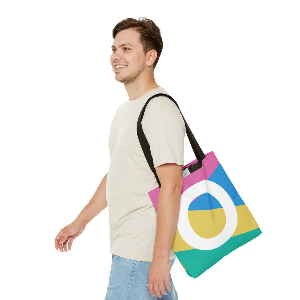 Monogram 'O' Colorblock Tote Bag — Personalized Initial O Shoulder Tote