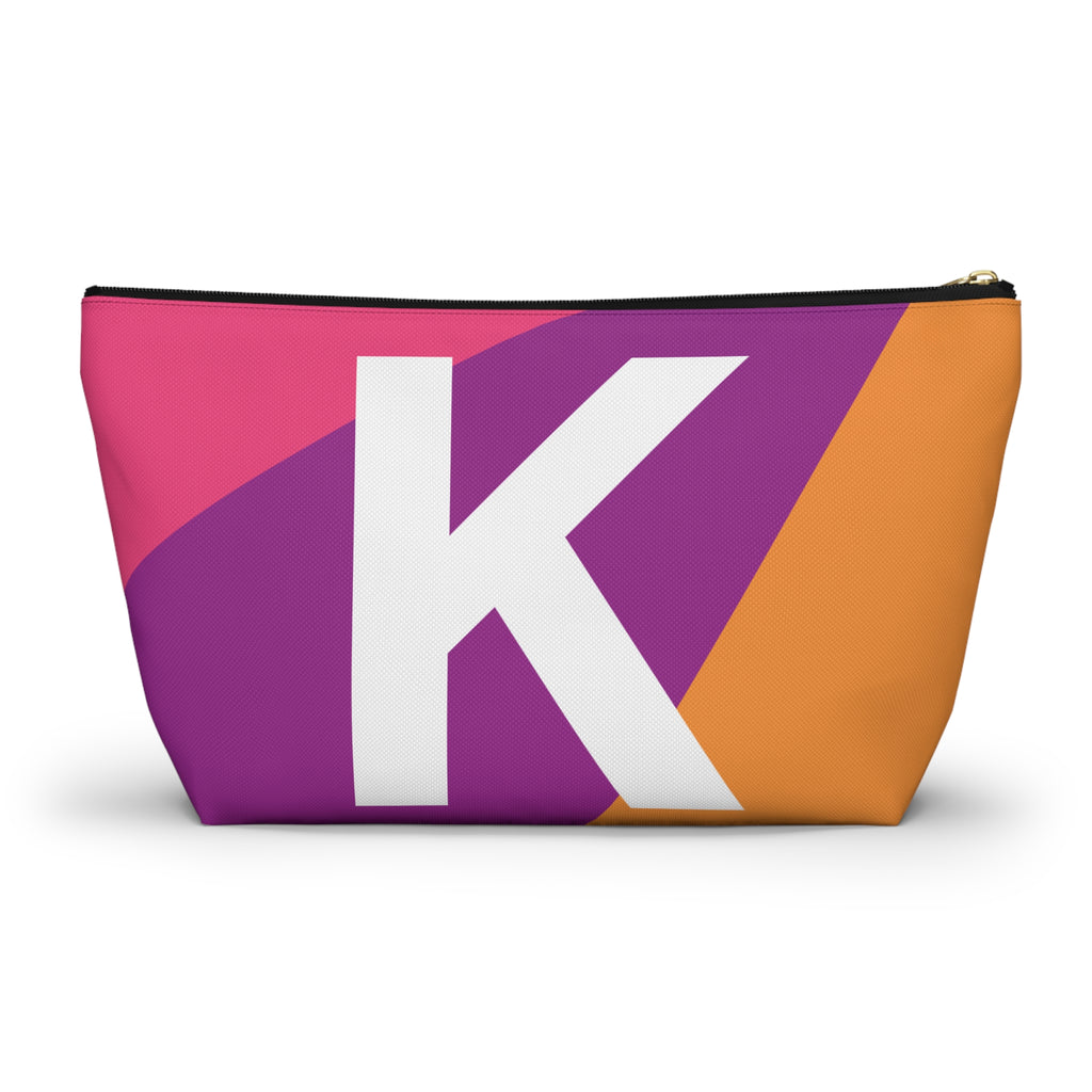 Colorblock Accessory Pouch — Monogram K T-Bottom Cosmetic Bag