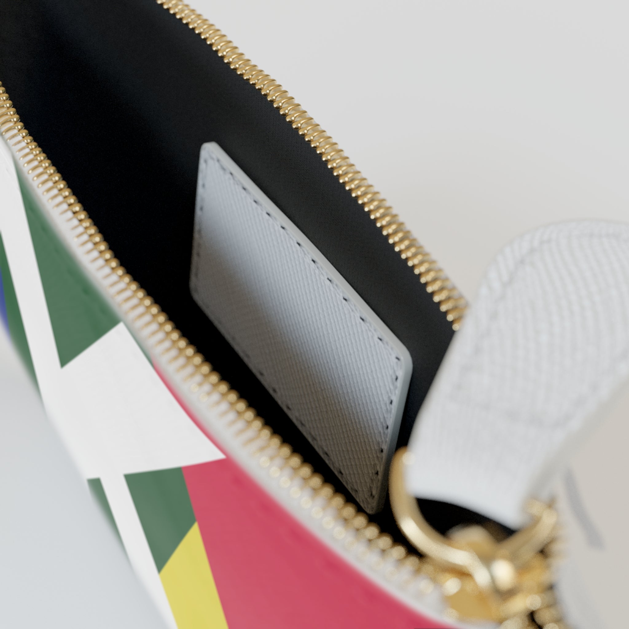 Initial K Mini Clutch — Colorblock Monogram Wristlet Wallet
