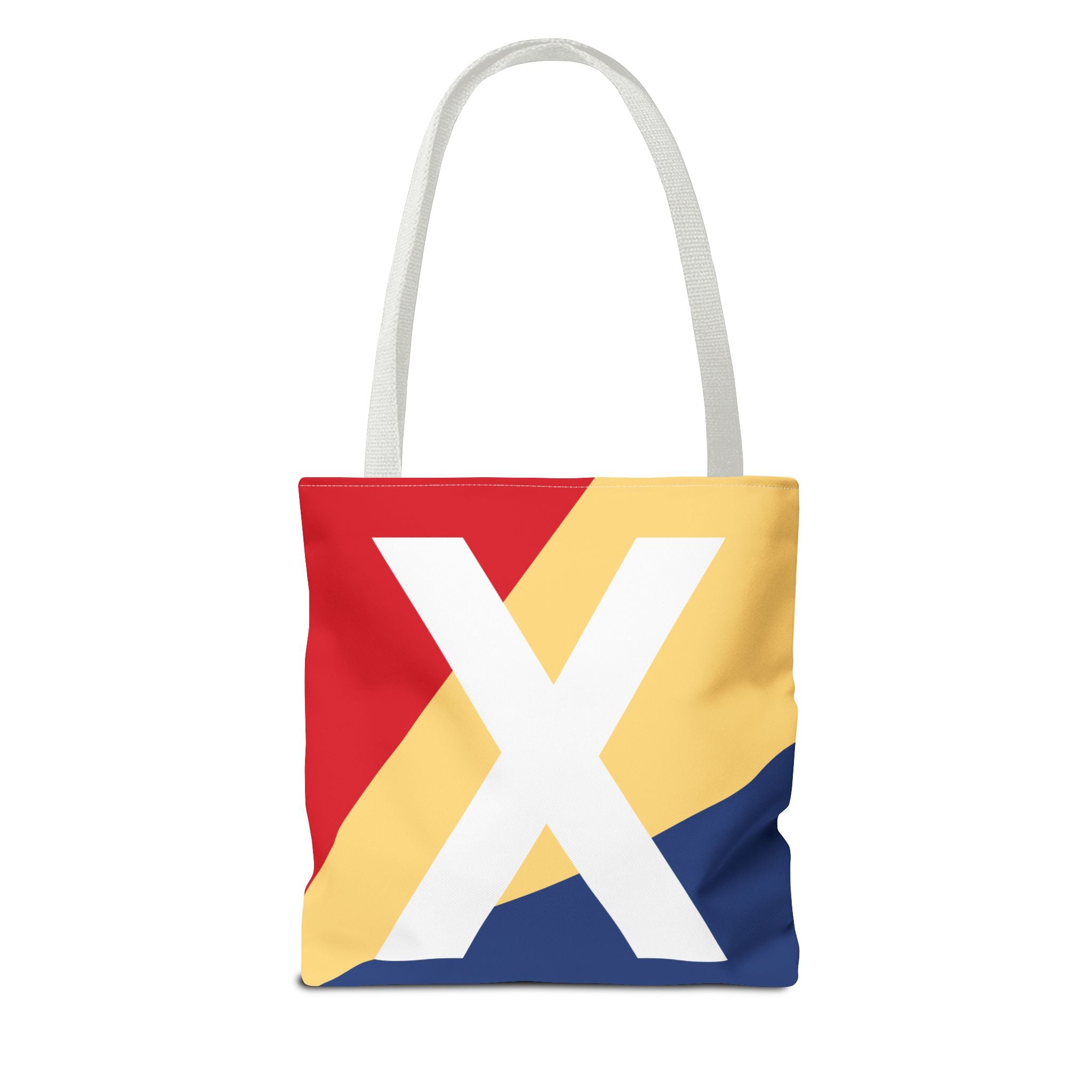 Monogram 'X' Colorblock Tote Bag — Personalized Initial X Shoulder Tote