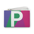 Monogram 'P' Colorblock Clutch Bag — Bold Geometric Wristlet for Everyday & Gifts