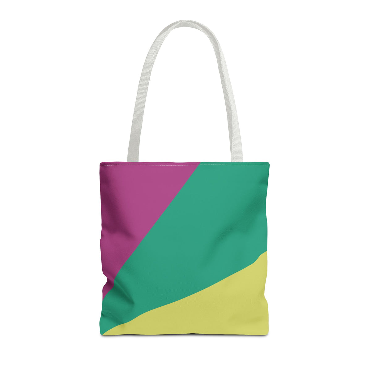 Retro 80s & 90s Inspired Color Block Tote Bag | Stylish Everyday Canvas Shoulder Bag