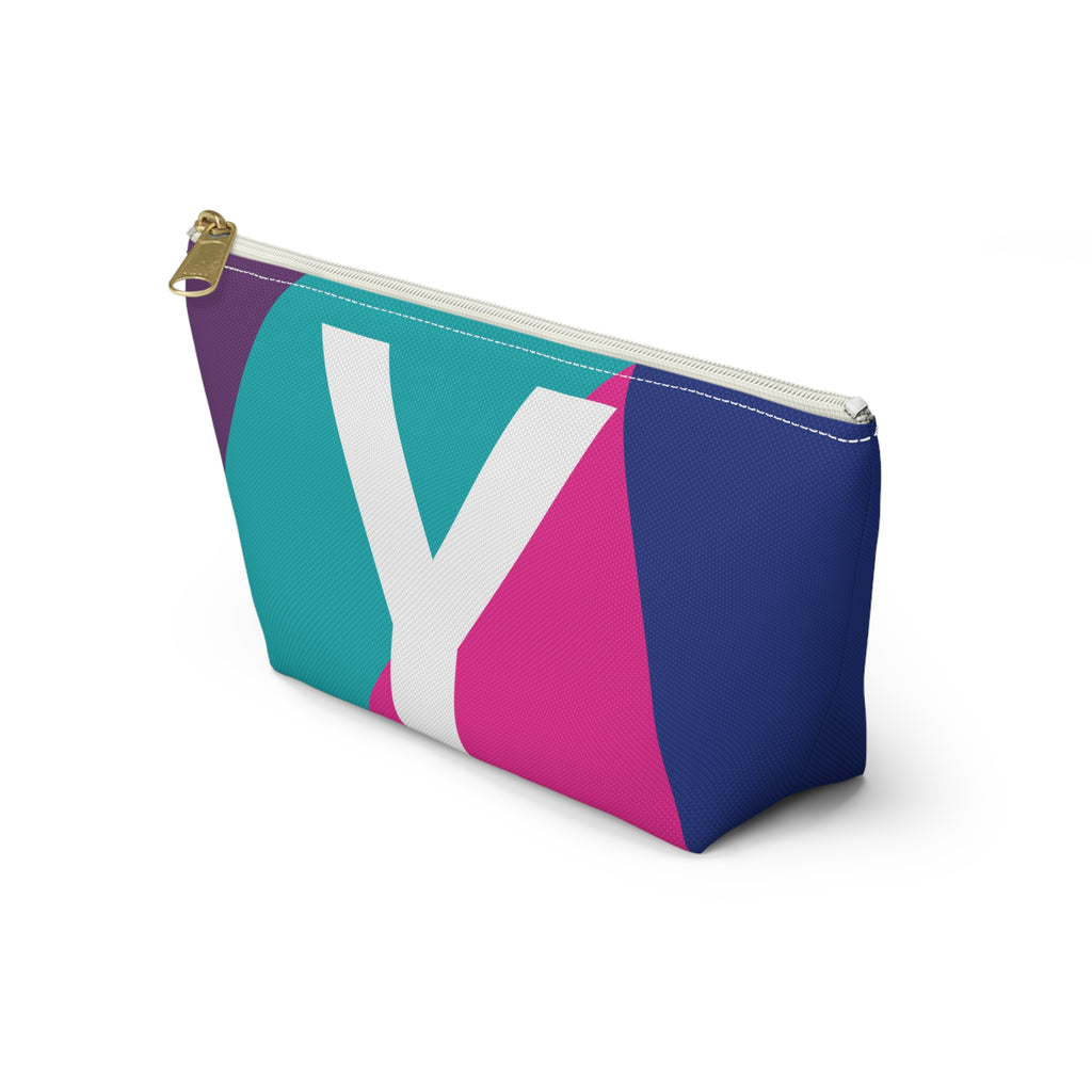 Colorblock Accessory Pouch — Monogram Y T-Bottom Cosmetic Bag