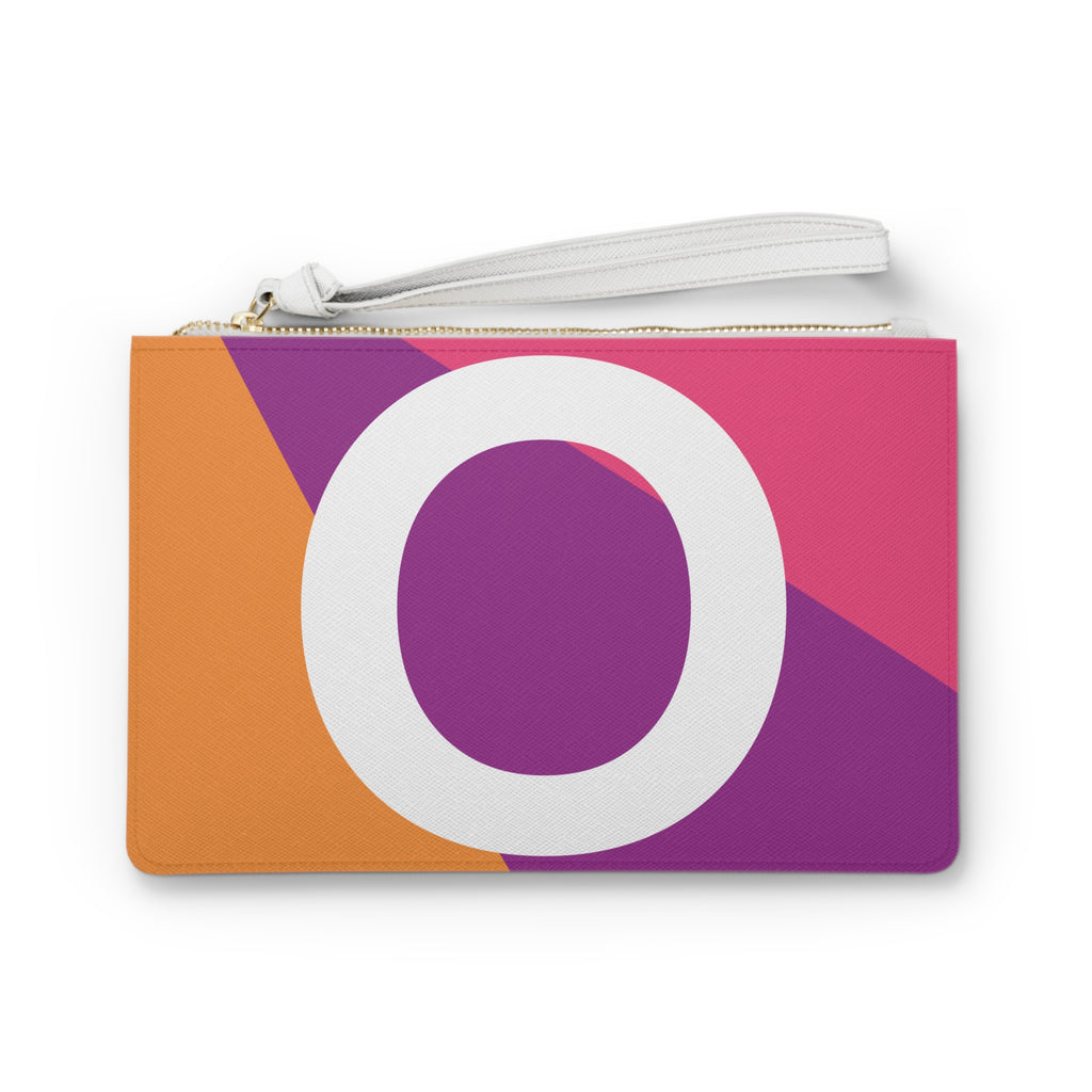 Monogram 'O' Colorblock Clutch Bag — Bold Geometric Wristlet for Everyday & Gifts