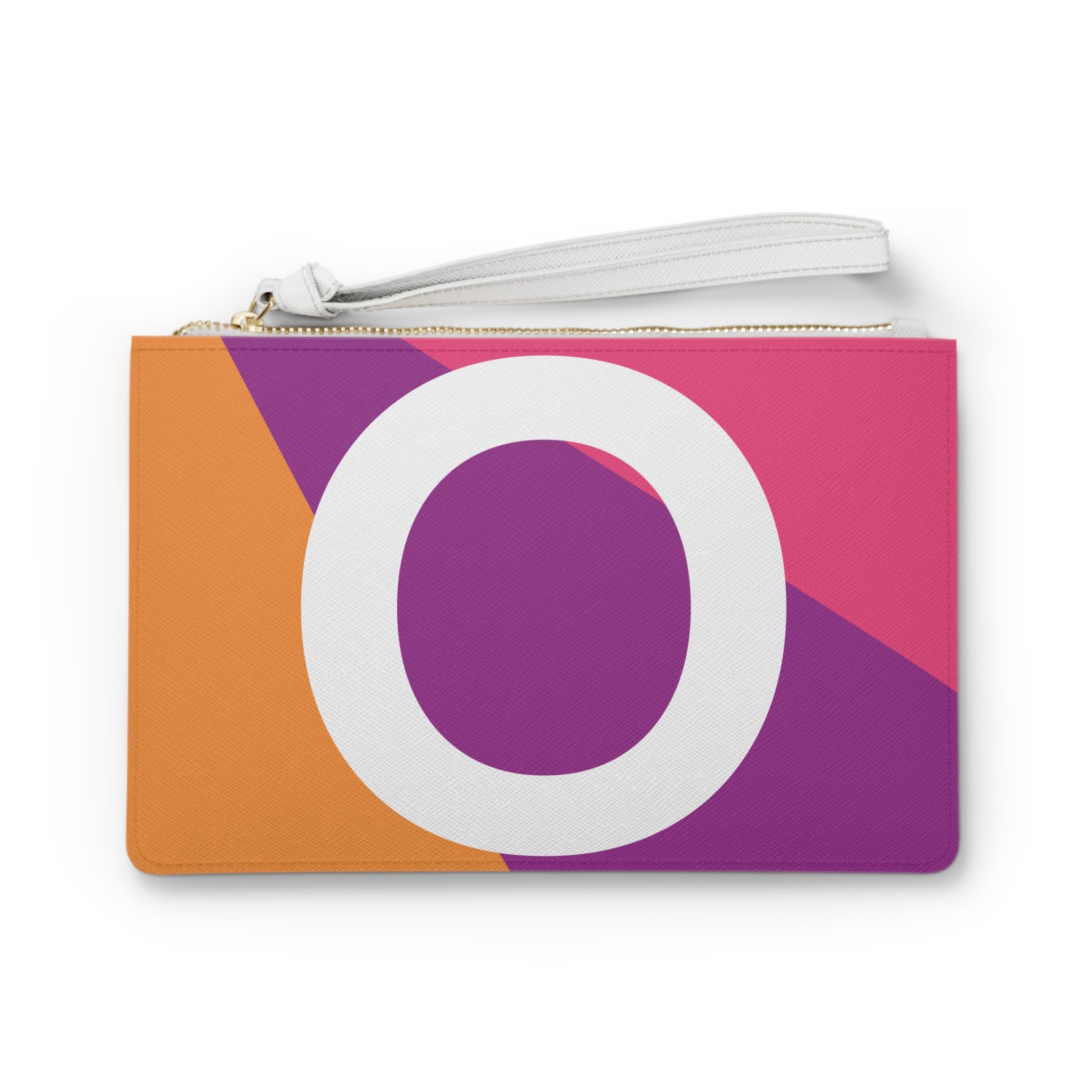 Monogram 'O' Colorblock Clutch Bag — Bold Geometric Wristlet for Everyday & Gifts