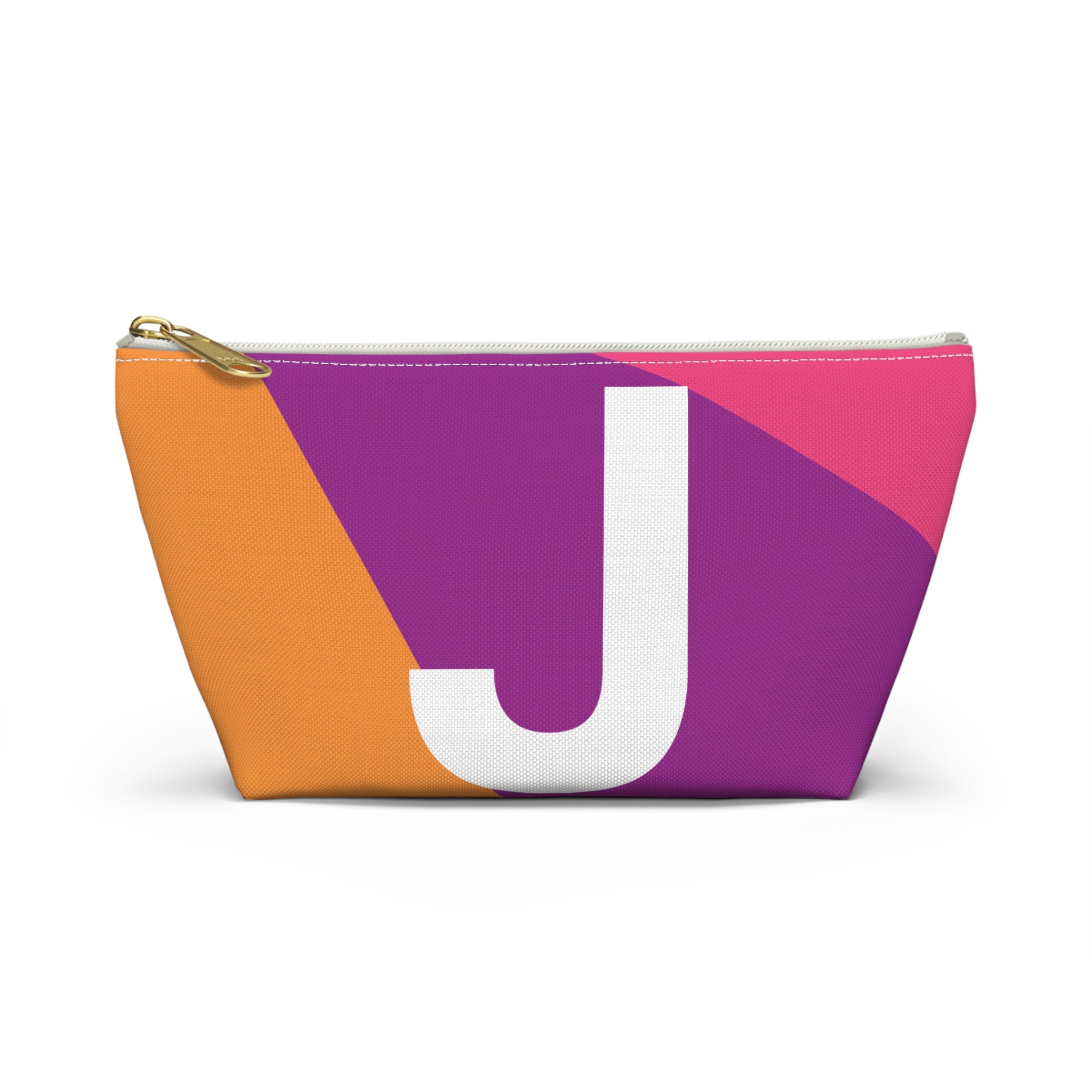 Initials Colorblock Accessory Pouch — Monogram J T-Bottom Cosmetic Bag