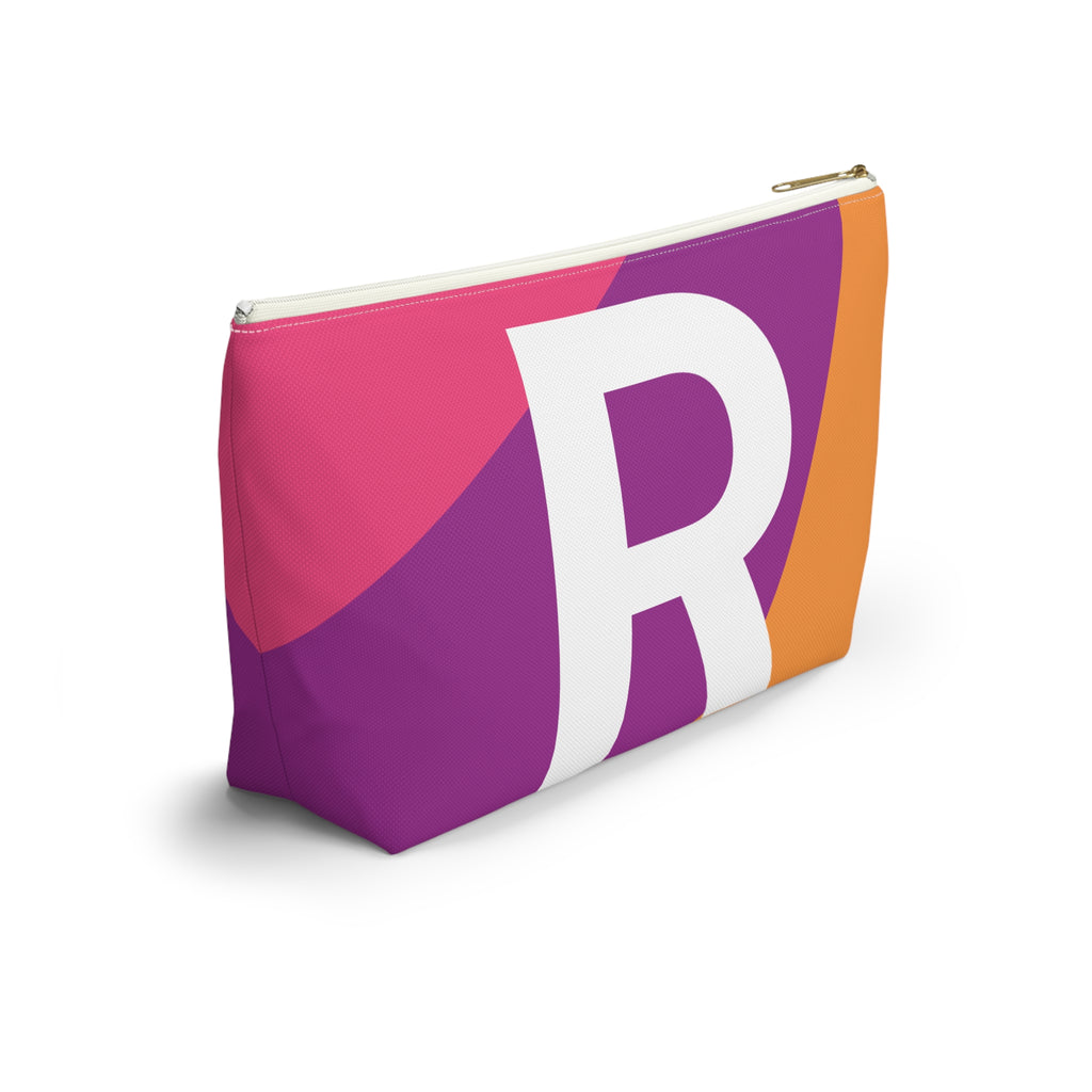 Colorblock Accessory Pouch — Monogram R T-Bottom Cosmetic Bag