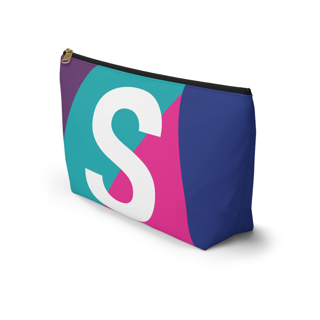 Colorblock Accessory Pouch — Monogram S T-Bottom Cosmetic Bag