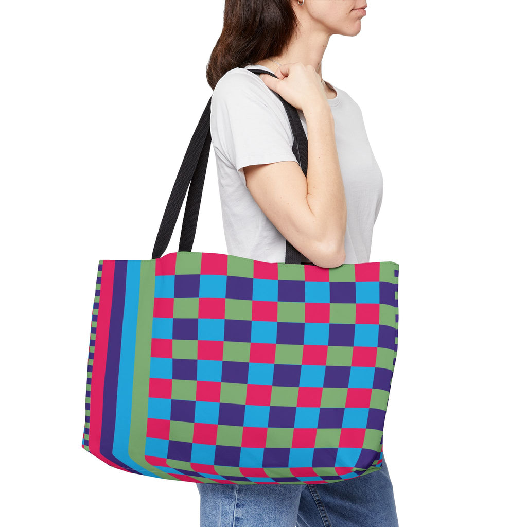 Colorblock Tote Bag