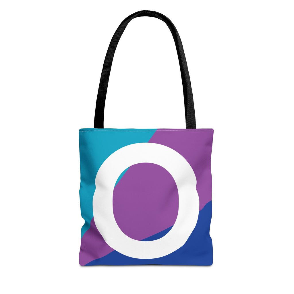 Monogram 'O' Colorblock Tote Bag — Personalized Initial O Shoulder Tote